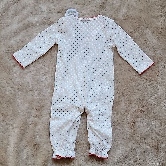 MUD PIE "MY FIRST CHRISTMAS" REINDEER CONVERTIBLE GOWN/ROMPER, SZ 0-3 MOS. - NEW - Picture 10 of 12